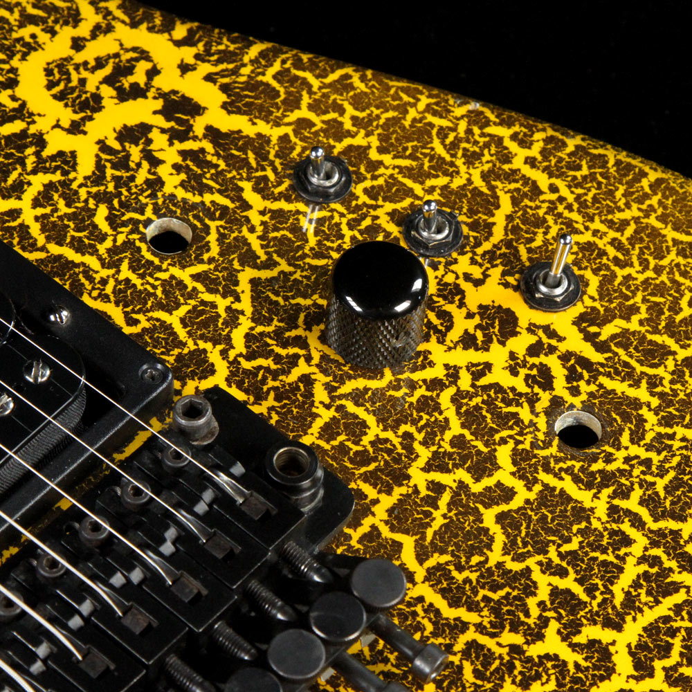 Used 1986 Jackson San Dimas Electric Guitar Yellow Crackle — 5