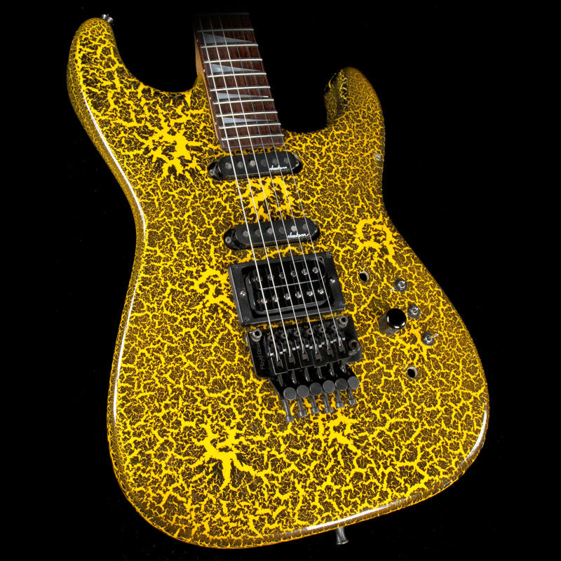 Used 1986 Jackson San Dimas Electric Guitar Yellow Crackle — 1