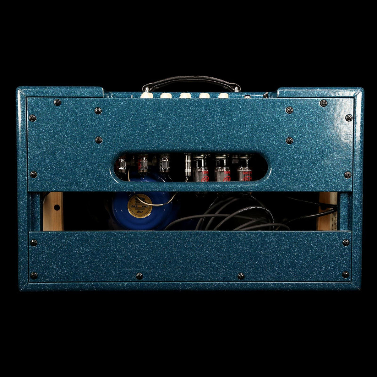 Swart Antares Tube Guitar Combo Amplifier Blue Sparkle Stripe — 2