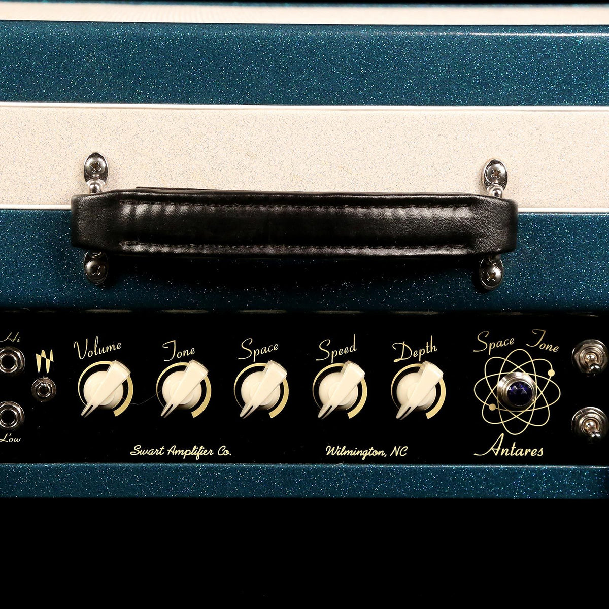 Swart Antares Tube Guitar Combo Amplifier Blue Sparkle Stripe — 3