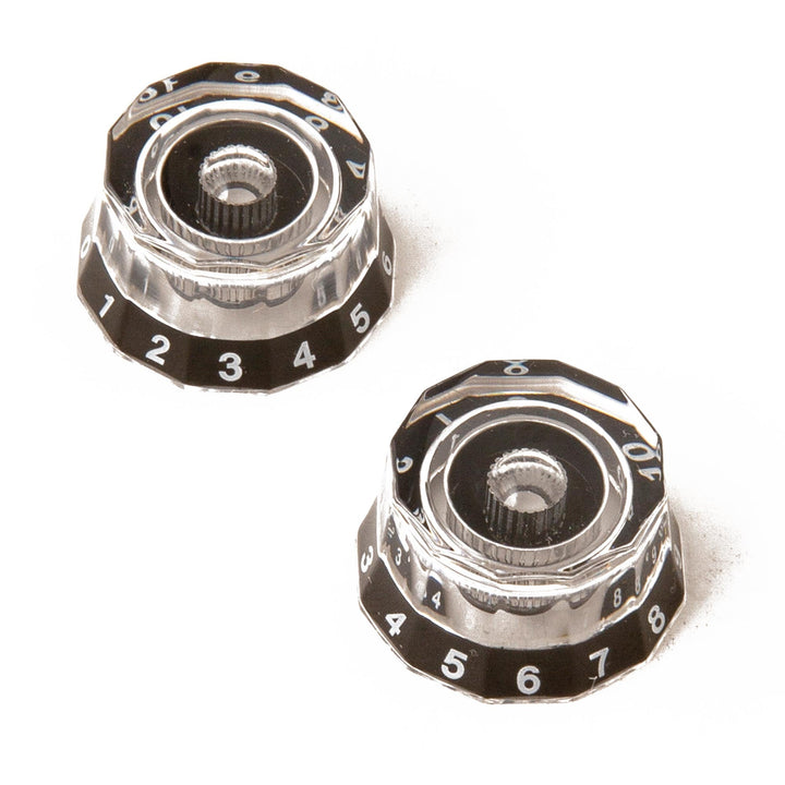 PRS Lampshade Knobs Clear with Black Numbers