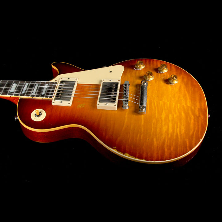 Gibson Custom Shop 1959 Les Paul Standard Brazilian Rosewood Fretboard Electric Guitar Slow Ice Tea Fade