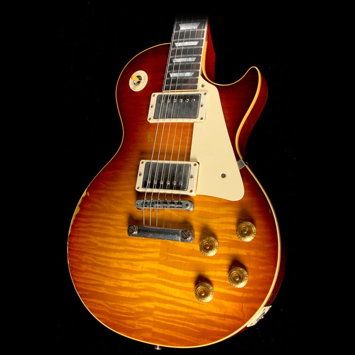 Gibson Custom Shop 1959 Les Paul Standard Brazilian Rosewood Fretboard Electric Guitar Slow Ice Tea Fade