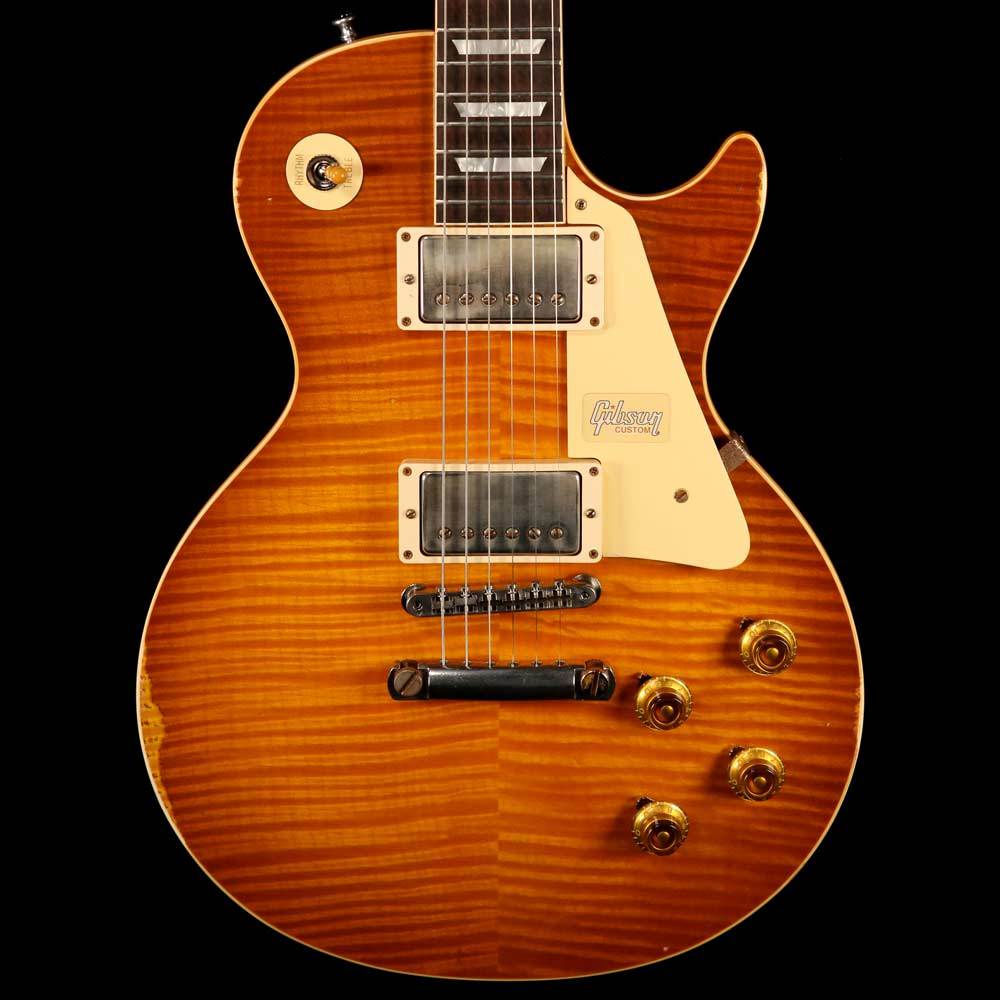 Gibson Custom Shop 1959 Les Paul Standard Brazilian Rosewood Fretboard Electric Guitar Dirty Lemon Fade — 1