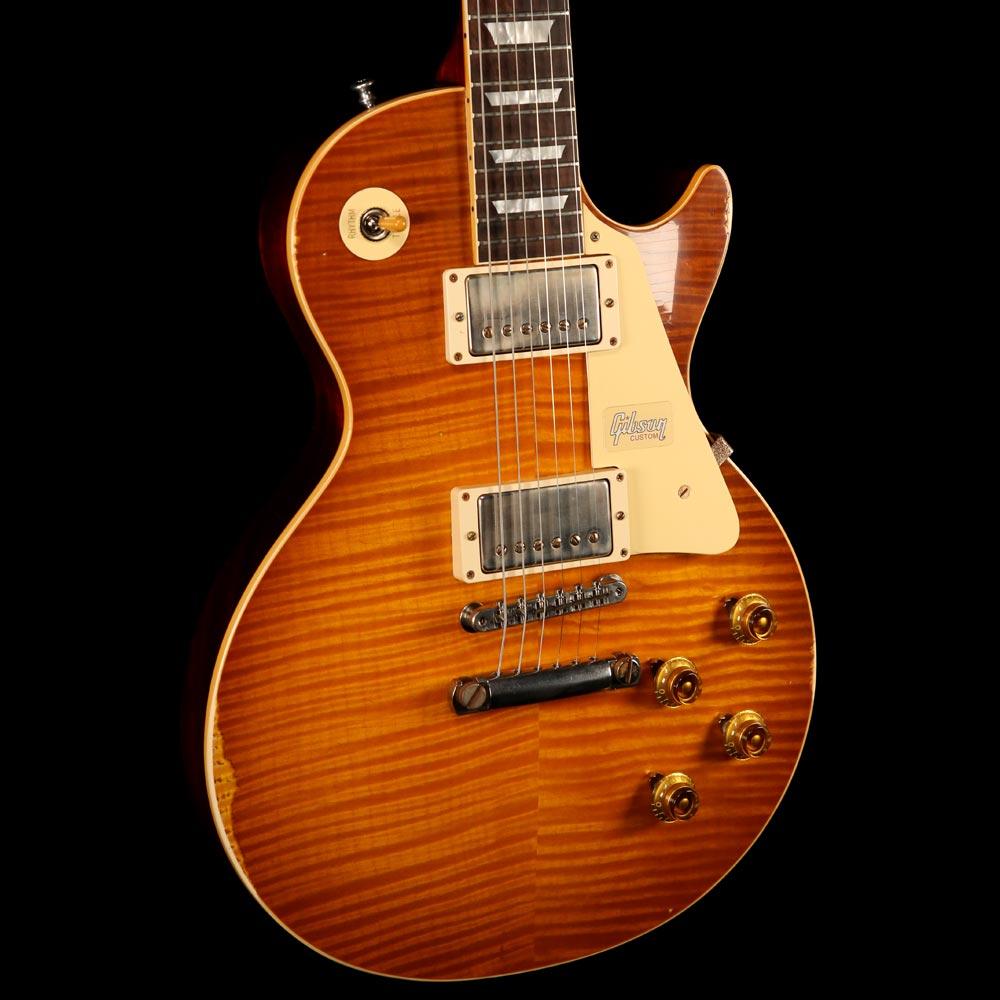 Gibson Custom Shop 1959 Les Paul Standard Brazilian Rosewood Fretboard Electric Guitar Dirty Lemon Fade — 6