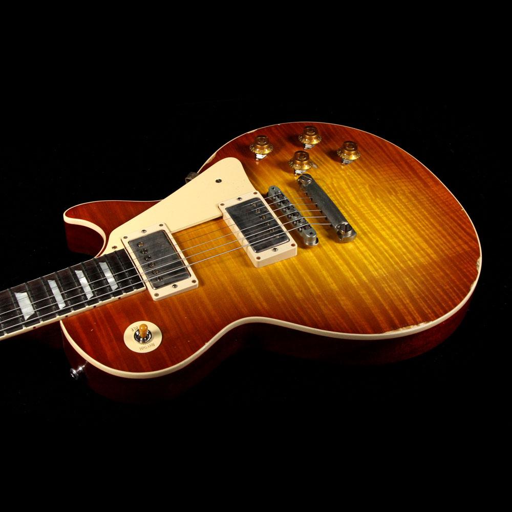 Gibson Custom Shop 1959 Les Paul Standard Brazilian Rosewood Fretboard Electric Guitar Sunrise Tea Burst — 5