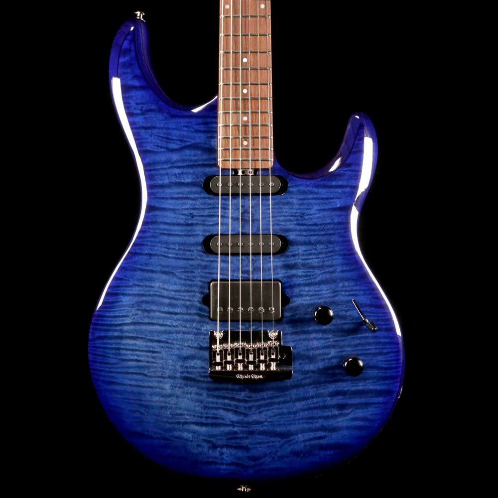 Ernie Ball Music Man Luke III Ball Family Reserve Electric Guitar Blueberry Burst Flame — 1
