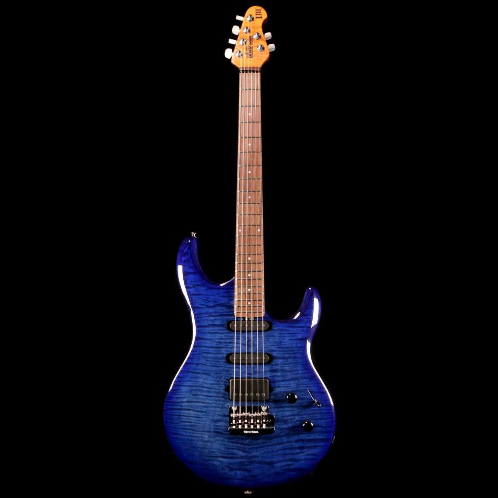 Ernie Ball Music Man Luke III Ball Family Reserve Electric Guitar Blueberry Burst Flame — 2