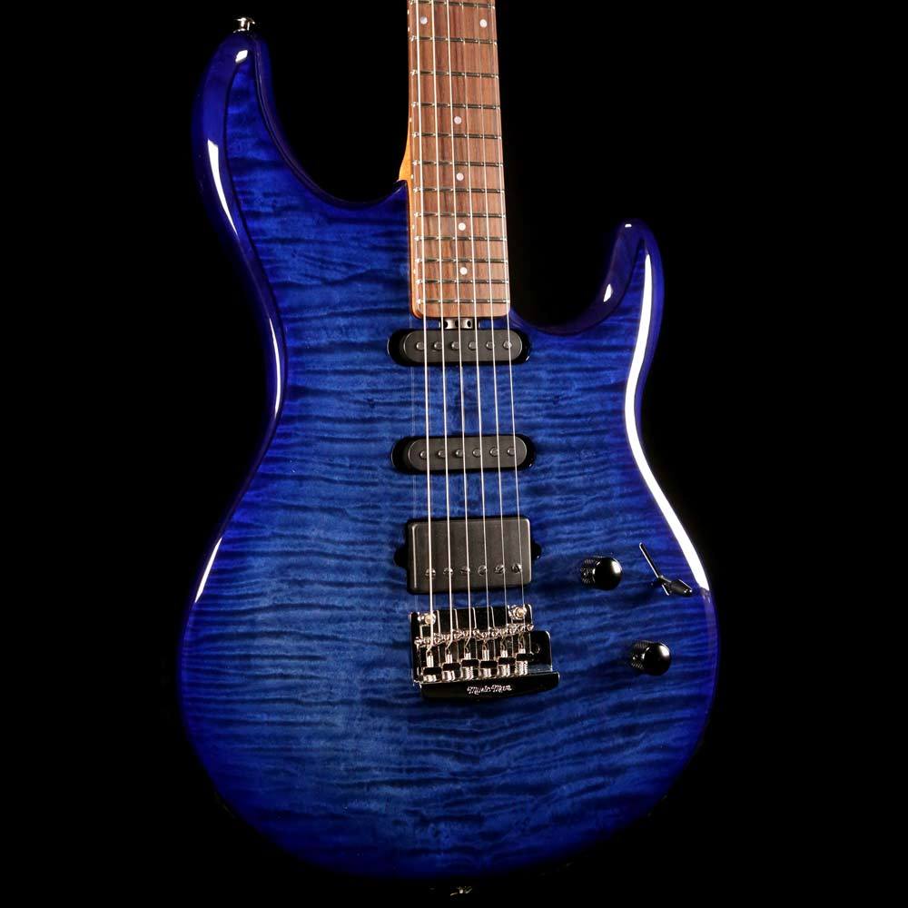 Ernie Ball Music Man Luke III Ball Family Reserve Electric Guitar Blueberry Burst Flame — 5