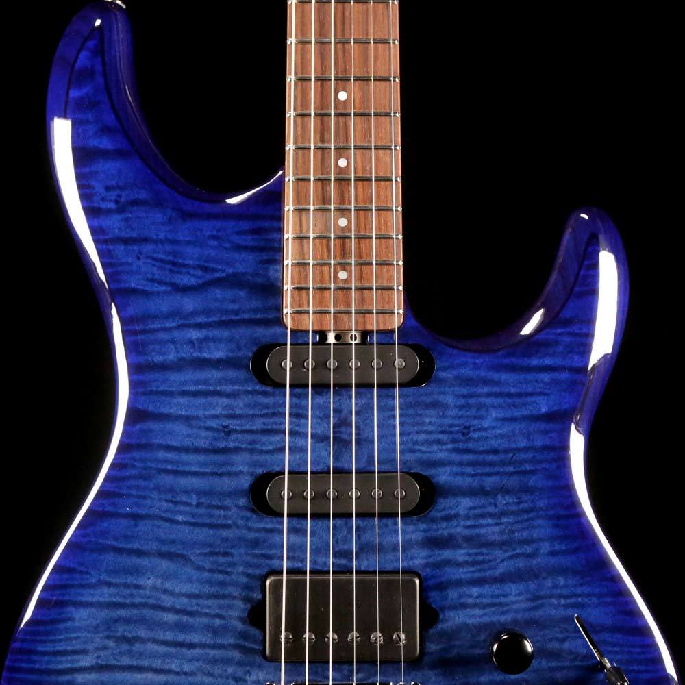 Ernie Ball Music Man Luke III Ball Family Reserve Electric Guitar Blueberry Burst Flame — 6