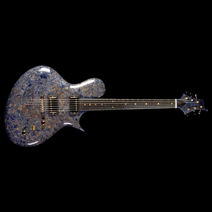 Ritter Instruments 2018 NAMM Display Porsch Electric Guitar 1-Piece Burl Maple Body Flying Blue
