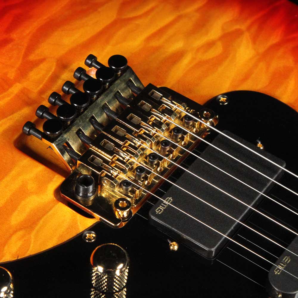 John McGuire Guitars Valley Pro Fire Burst Quilt Top — 7