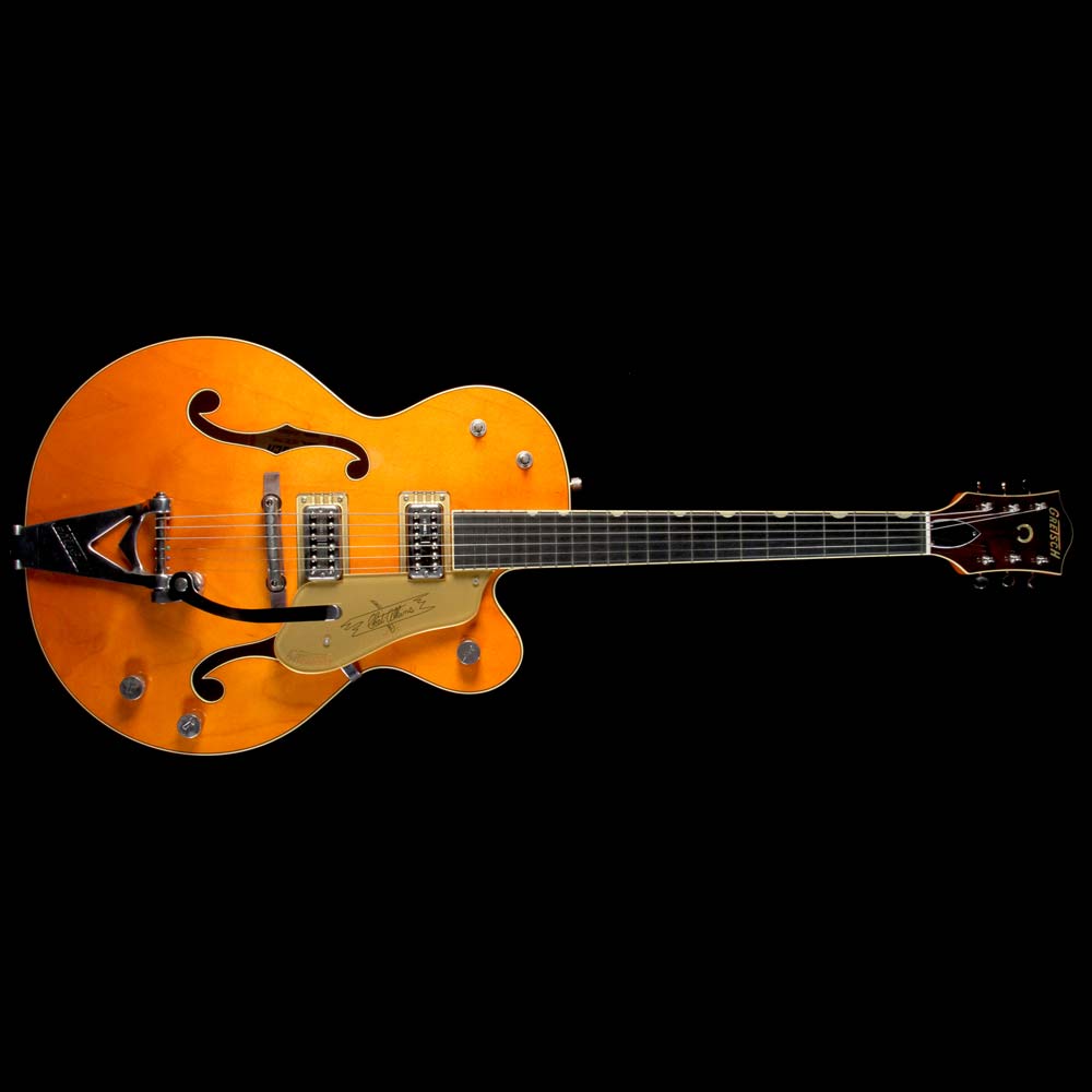 Used 2016 Gretsch G6120T-59GE Vintage Select 1959 Chet Atkins Hollow Body Electric Guitar Vintage Orange Stain — 2