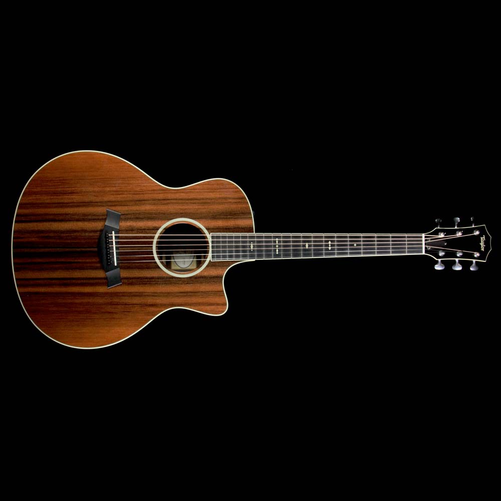 Used Taylor Custom Shop Grand Symphony Macassar Ebony and Sinker Redwood Acoustic Guitar Natural — 2