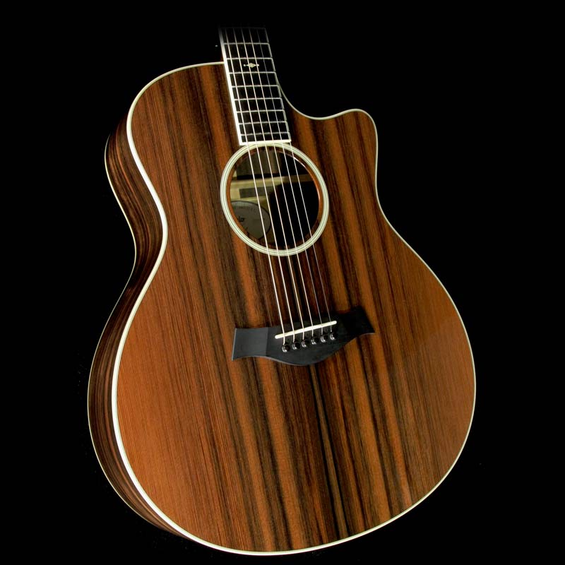 Used Taylor Custom Shop Grand Symphony Macassar Ebony and Sinker Redwood Acoustic Guitar Natural — 1