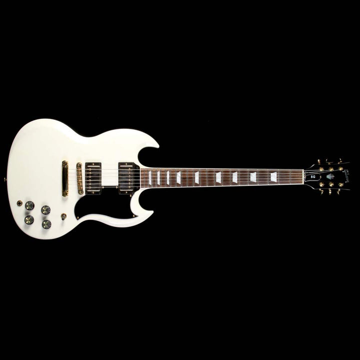 Used 2017 Gibson SG Standard Gold Series Electric Guitar Alpine White
