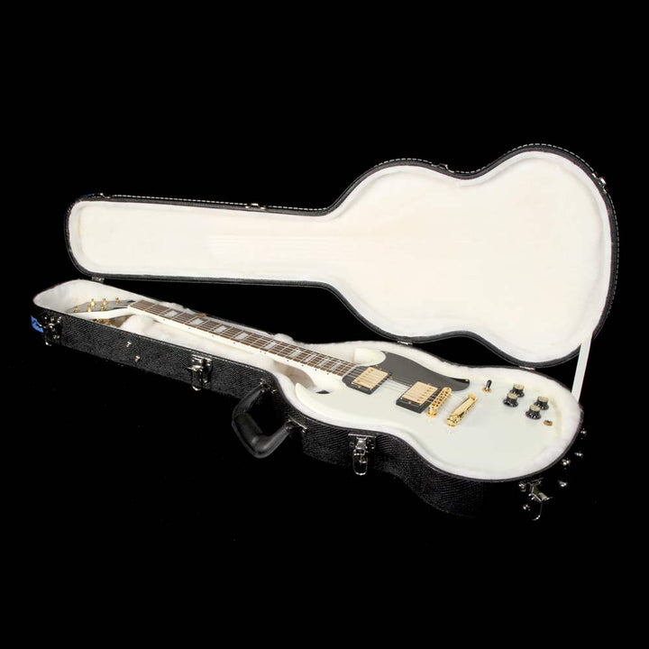Used 2017 Gibson SG Standard Gold Series Electric Guitar Alpine White