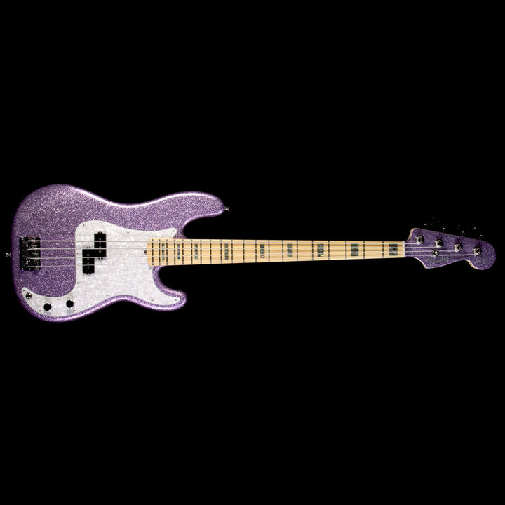 Fender Limited Edition Adam Clayton Signature Precision Bass Electric Bass Purple Sparkle