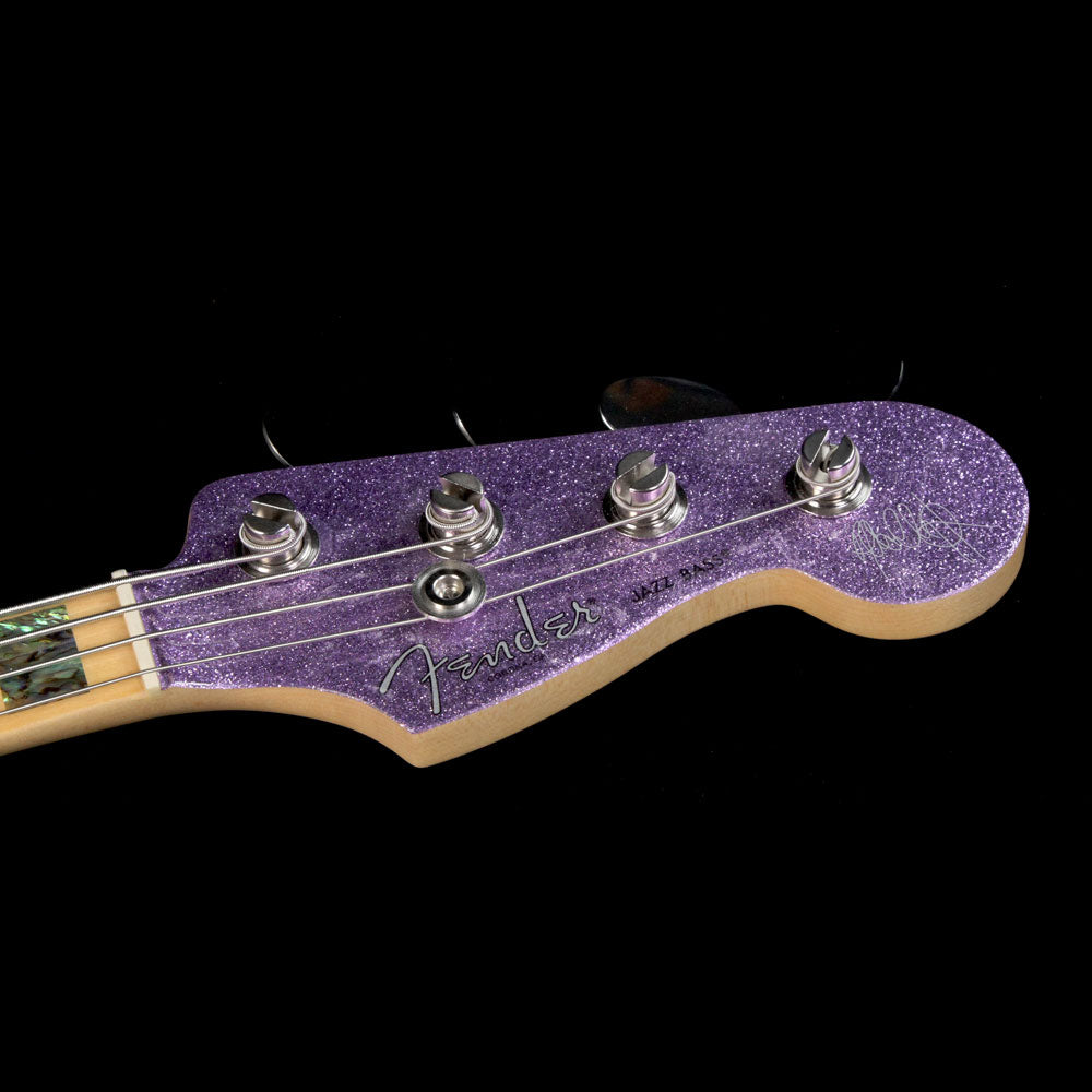 Fender Limited Edition Adam Clayton Signature Jazz Bass Electric Bass Purple Sparkle — 4
