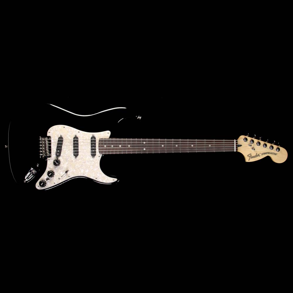 Used 2016 Fender Deluxe Stratocaster Electric Guitar Black with