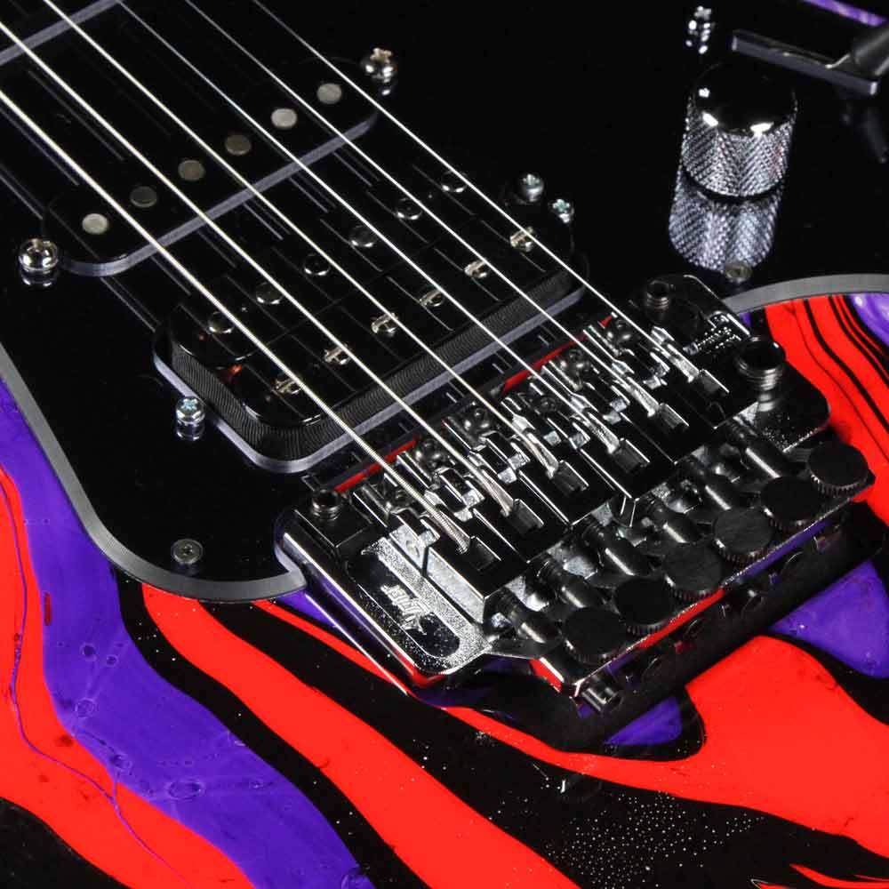 Vigier Excalibur Original HSS Floyd Rock Art Purple and Red Swirl — 4