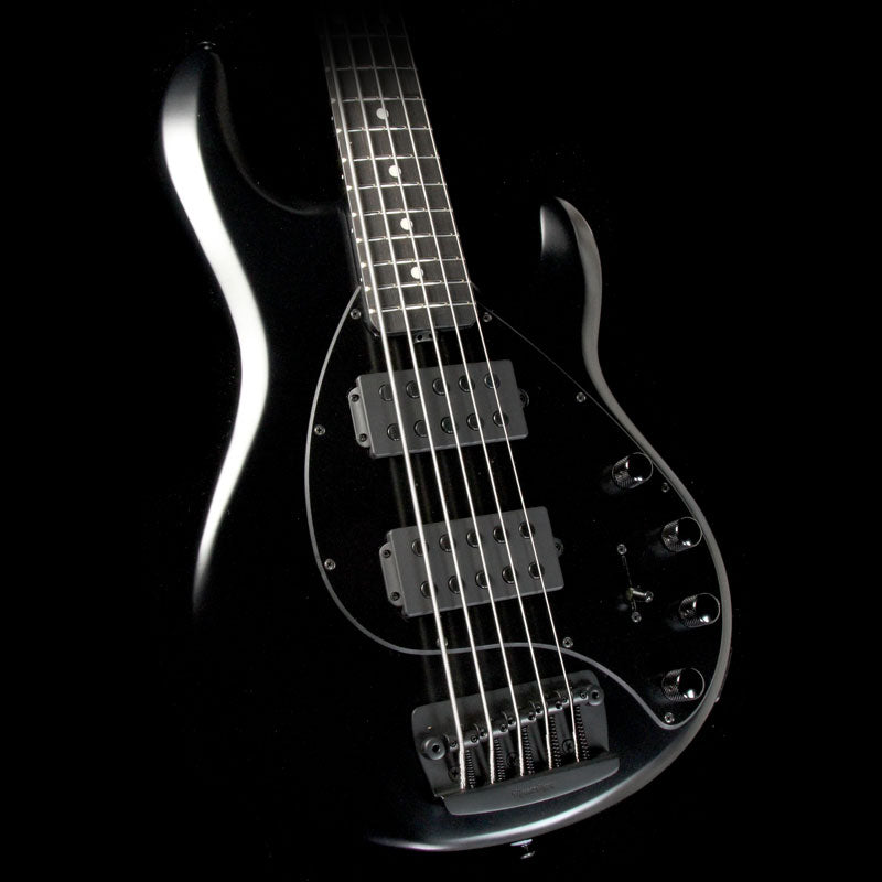 Ernie Ball Music Man StingRay 5 HH 5-String Electric Bass Guitar Stealth Black — 1