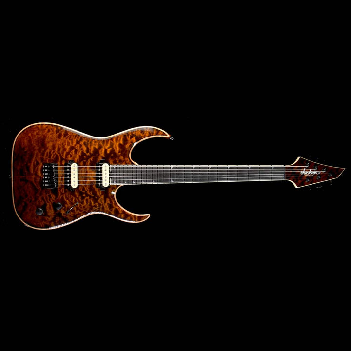 Used 2015 Jackson Misha Mansoor Signature Juggernaut HT6 Quilt Top Guitar Amber Tiger Eye