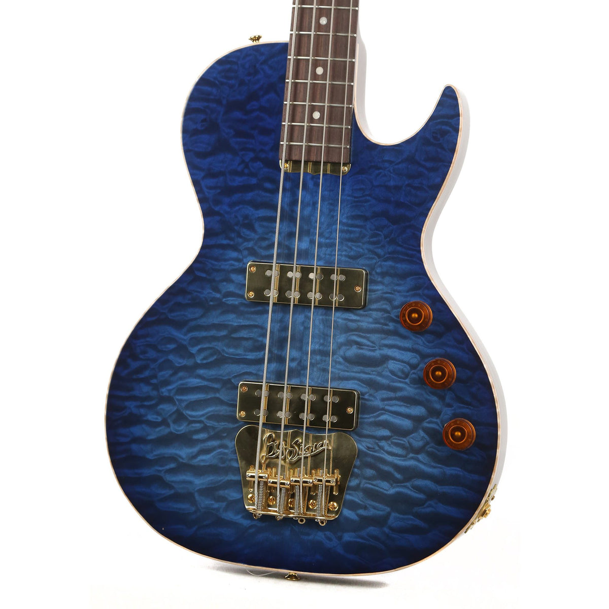 B&G Guitars Big Sister Private Build Electric Bass Guitar Atlantis Blue — 5