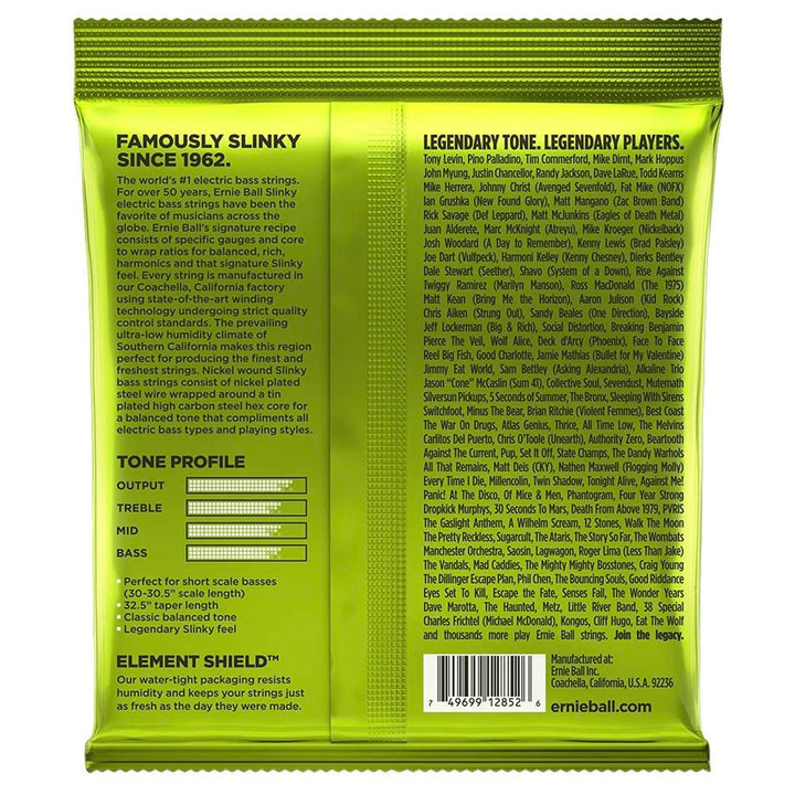 Ernie Ball Short Scale SlinkyBass Guitar Strings (45-105)