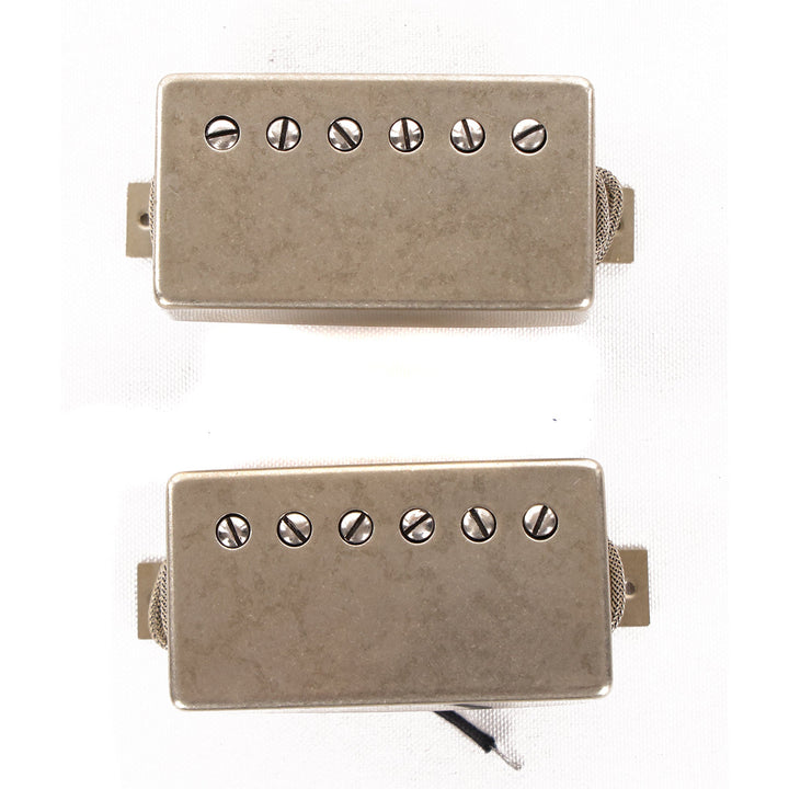 OX4 PAF Low-Wind Humbucker Pickup Set Black Bobbins Lightly Aged Used