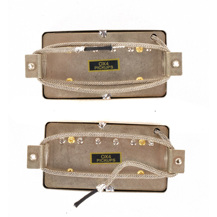 OX4 PAF Low-Wind Humbucker Pickup Set Black Bobbins Lightly Aged Used