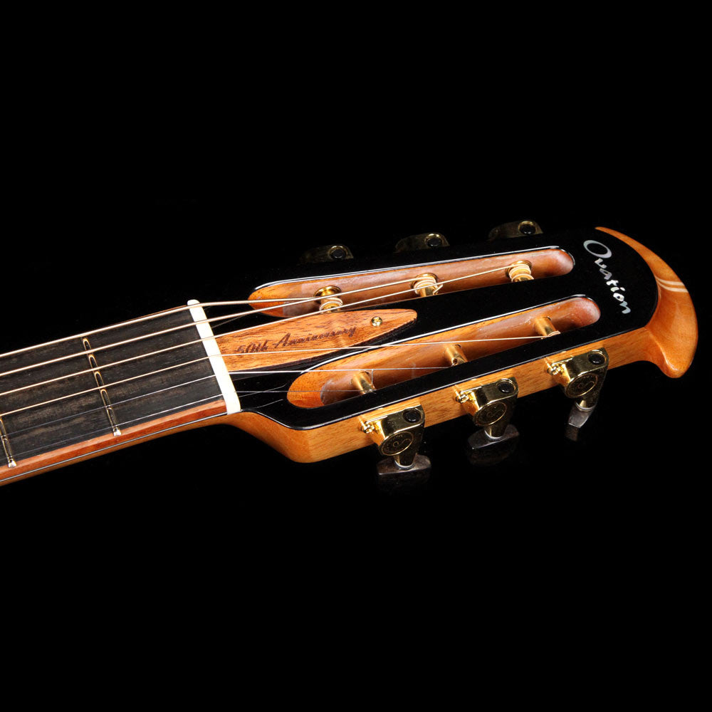 Ovation Custom Legend 50th Anniversary Mid Contour Acoustic Guitar Natural Gloss — 6