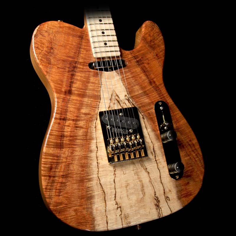 Landon Guitars TR1S Koa Electric Guitar Natural — 1