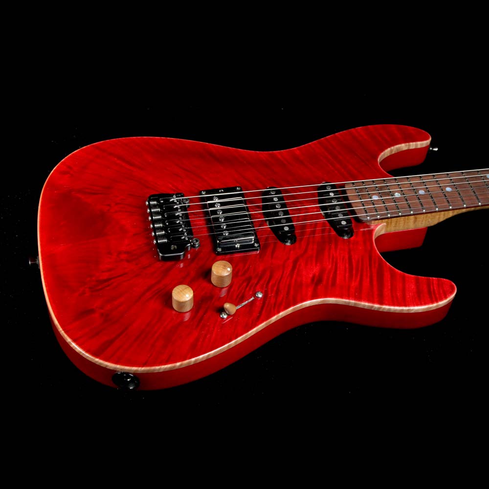Landon Guitars Twentyfive12SC Carve Top Electric Guitar Blood Red — 5