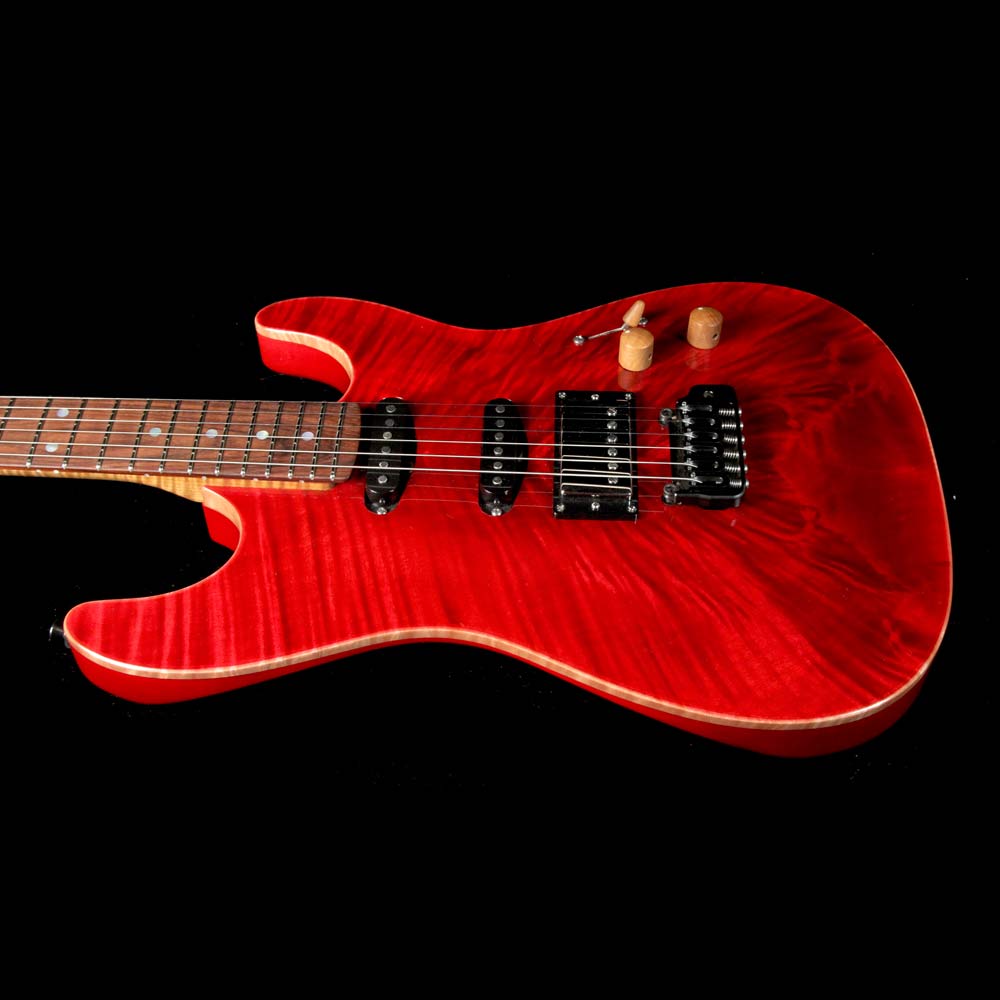 Landon Guitars Twentyfive12SC Carve Top Electric Guitar Blood Red — 6