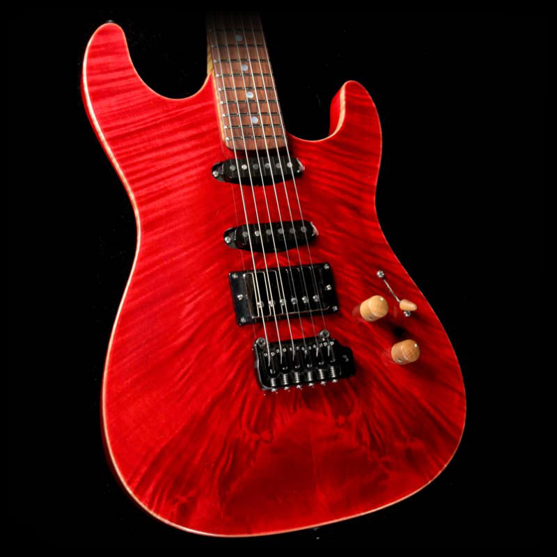 Landon Guitars Twentyfive12SC Carve Top Electric Guitar Blood Red — 1