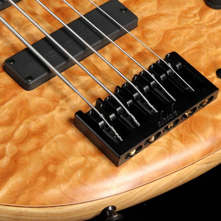 Elrick eVolution Gold Series 5-String Electric Bass Quilt Top Natural