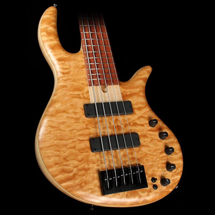 Elrick eVolution Gold Series 5-String Electric Bass Quilt Top Natural