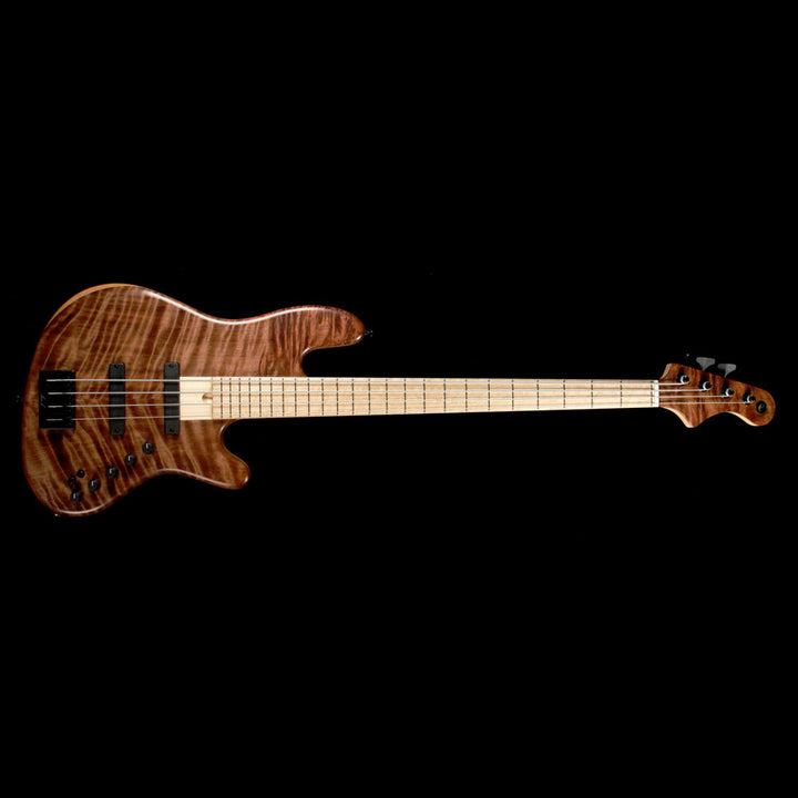 Elrick New Jazz Standard Gold Series 4-String Bass Curly Redwood Top Natural