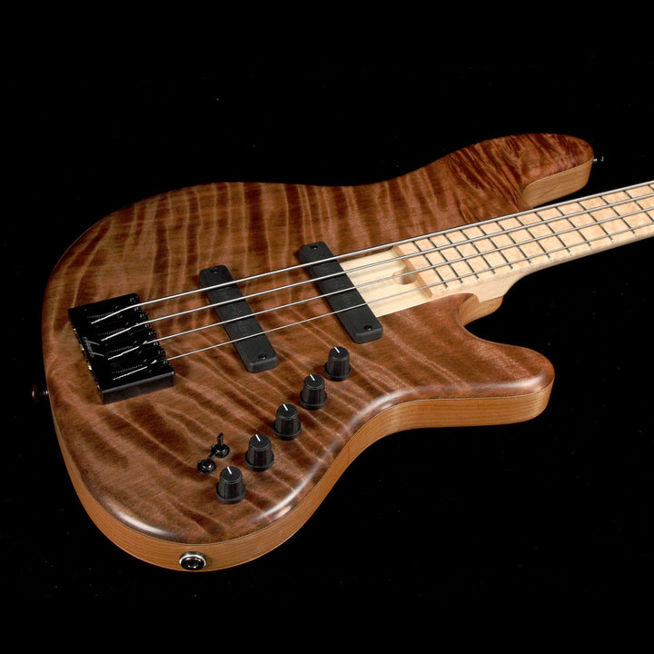 Elrick New Jazz Standard Gold Series 4-String Bass Curly Redwood Top Natural