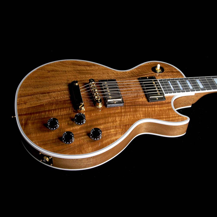 Gibson Custom Shop Les Paul Custom Koa Top Electric Guitar Natural
