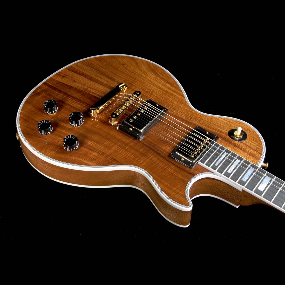 Gibson Custom Shop Les Paul Custom Koa Top Electric Guitar Natural — 5
