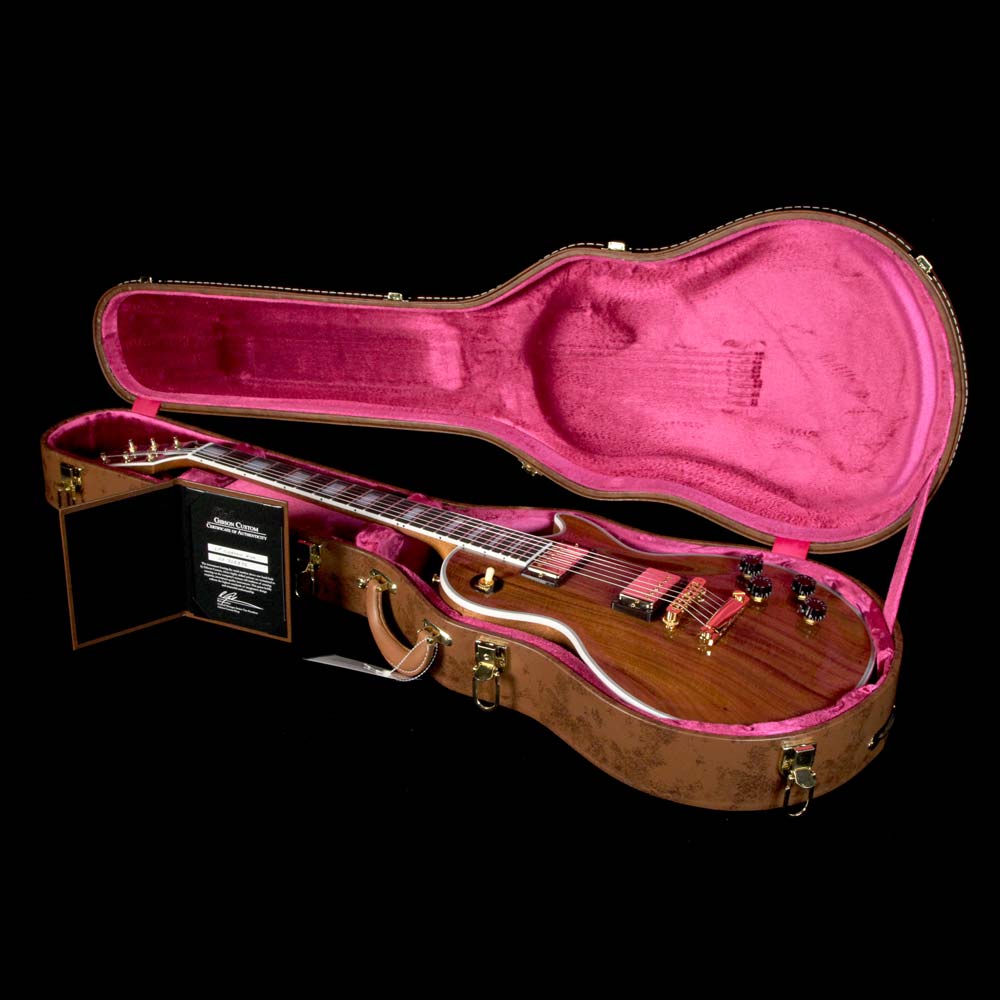 Gibson Custom Shop Les Paul Custom Koa Top Electric Guitar Natural — 6