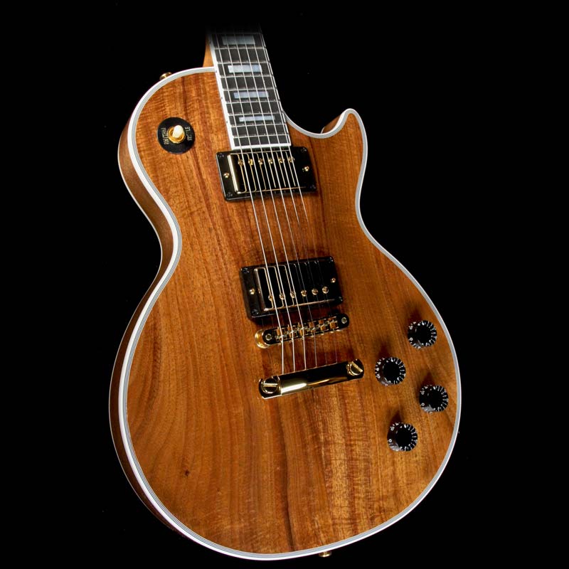 Gibson Custom Shop Les Paul Custom Koa Top Electric Guitar Natural — 1