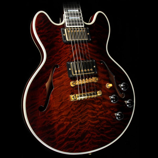 Used 2011 Gibson Custom Shop CS-356 Quilt Electric Guitar Chocolate Almond