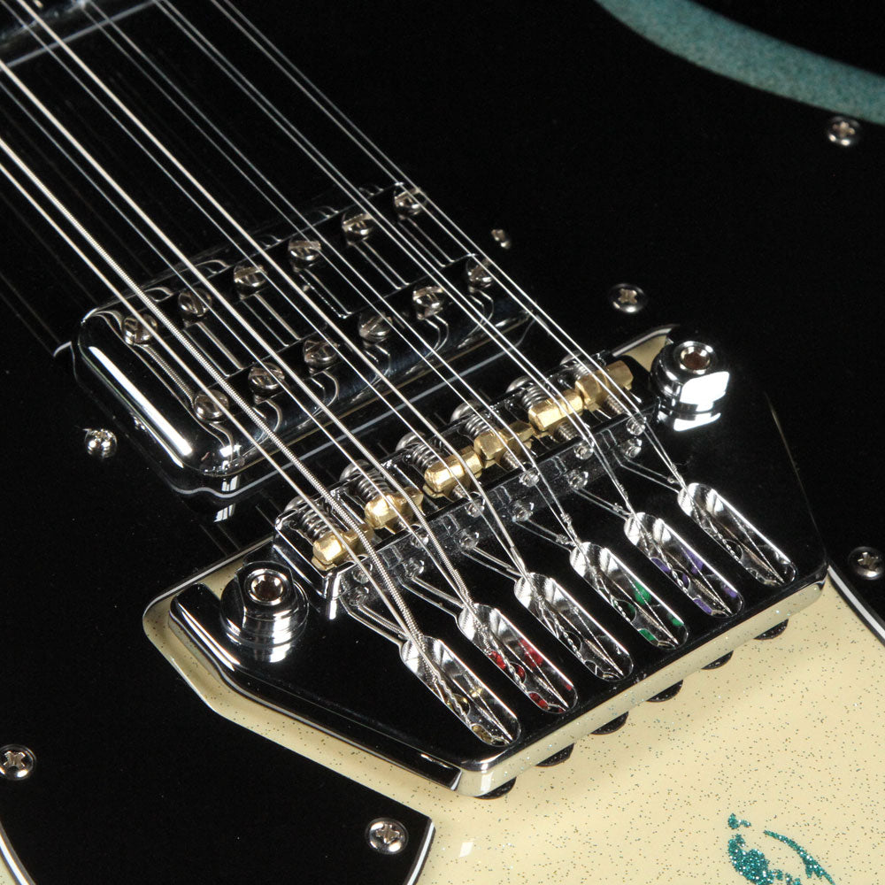 Ovation Glen Campbell Bluebird 12C Electric Guitar Creme to Blue Flake Burst — 5