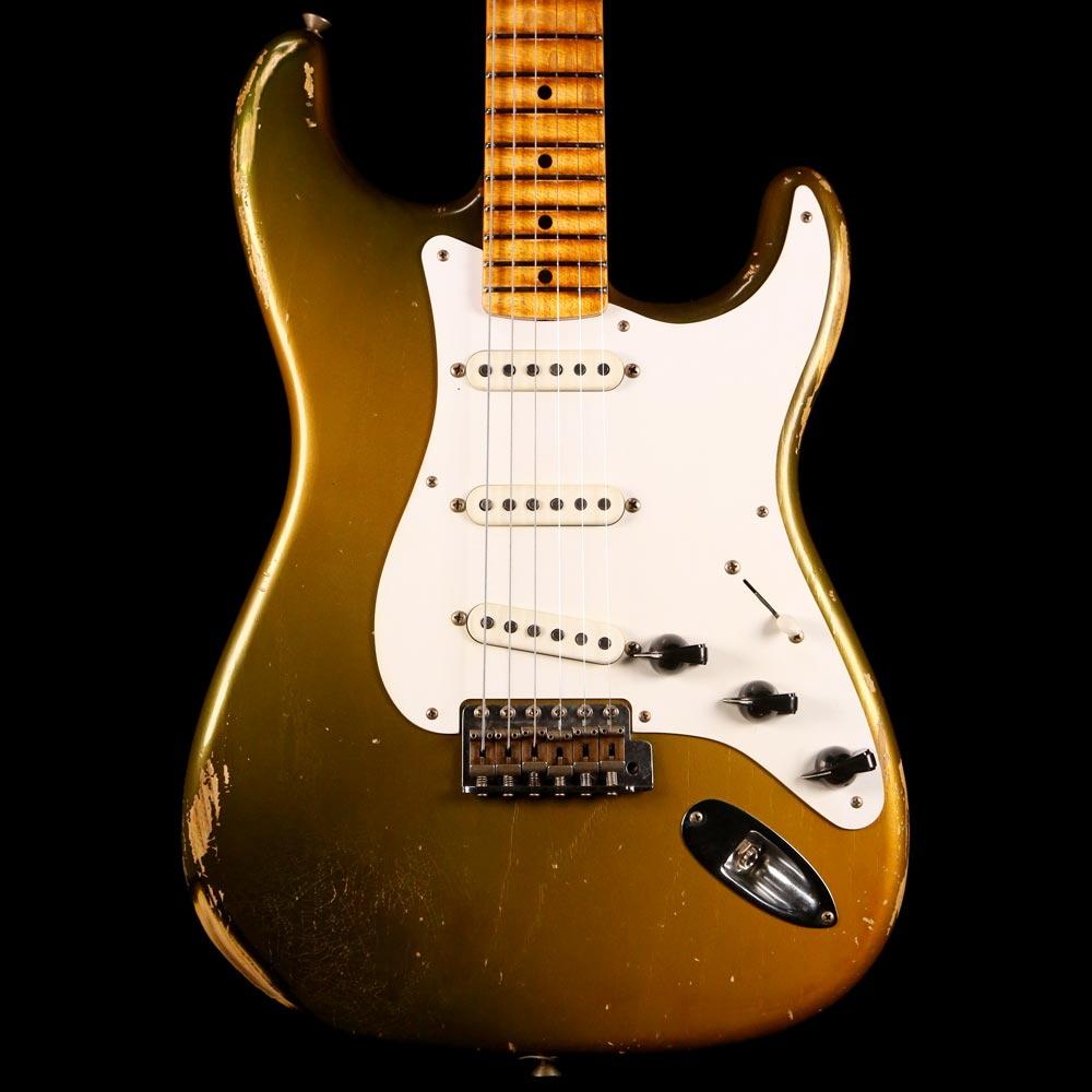 Fender Custom Shop 1955 Stratocaster Masterbuilt Greg Fessler Heavy Relic Aged Shoreline Gold — 1