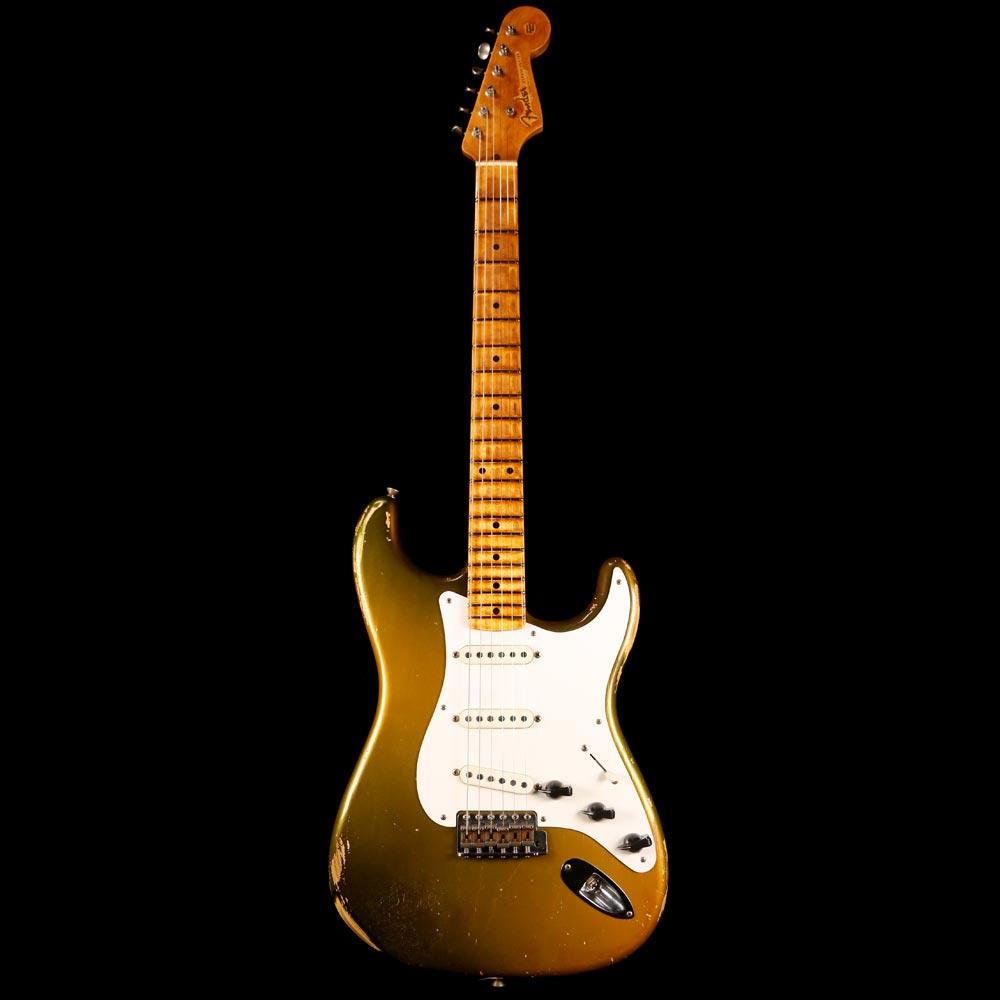 Fender Custom Shop 1955 Stratocaster Masterbuilt Greg Fessler Heavy Relic Aged Shoreline Gold — 2