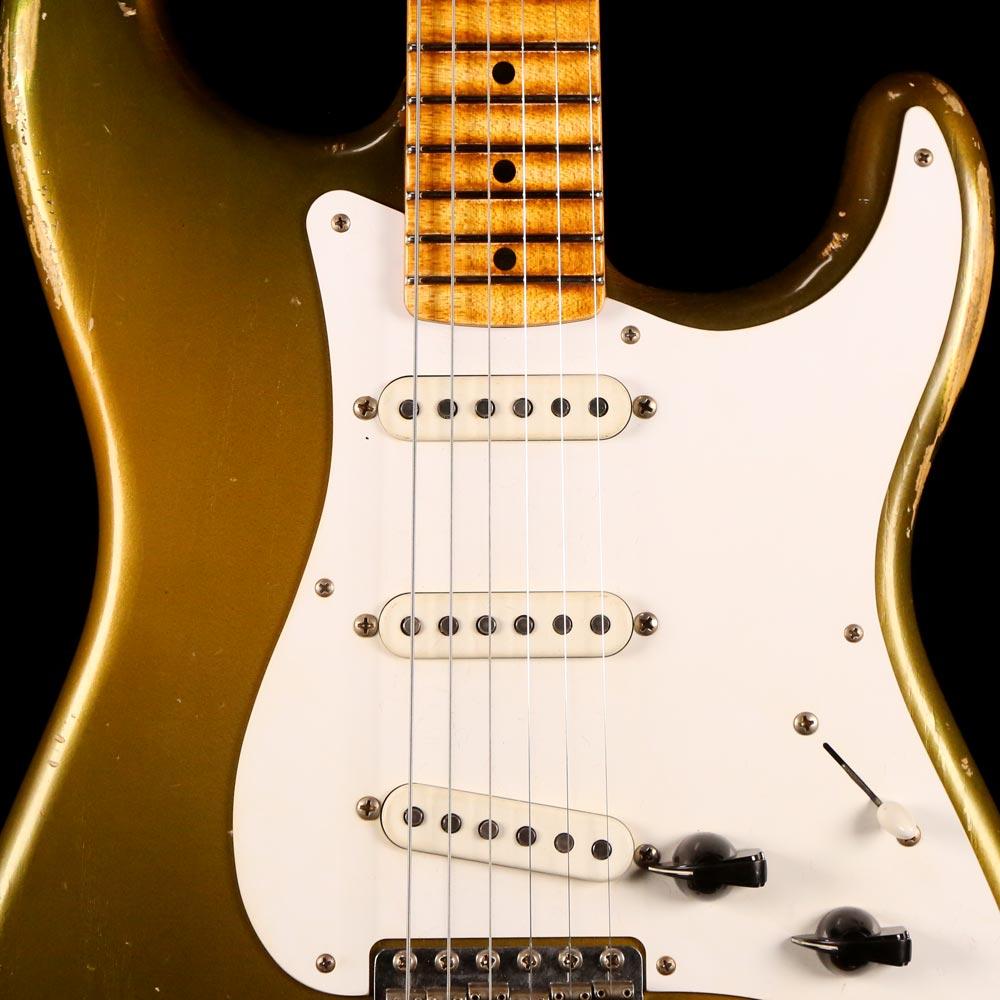 Fender Custom Shop 1955 Stratocaster Masterbuilt Greg Fessler Heavy Relic Aged Shoreline Gold — 6