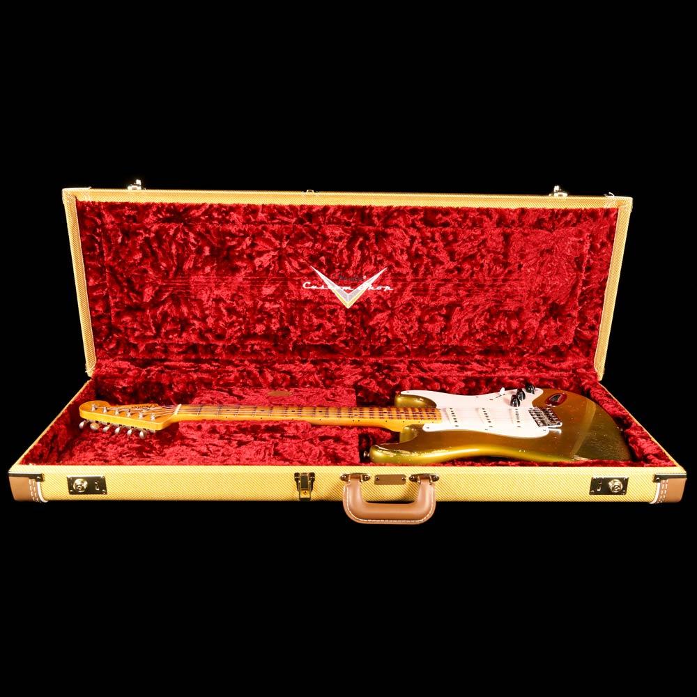 Fender Custom Shop 1955 Stratocaster Masterbuilt Greg Fessler Heavy Relic Aged Shoreline Gold — 8